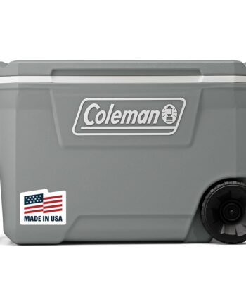 Coleman Classic Series Insulated Portable Rolling Cooler with Wheels, Leak-Resistant Outdoor Hard Cooler Keeps Ice up to 5 Days, 62-Quart