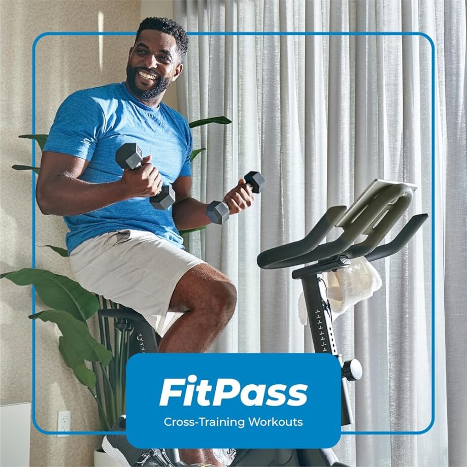 Echelon Smart Connect Fitness Bike, 30-Day Free Echelon Membership, Easy Storage, Small Spaces, Cushioned Seat, Solid Design, HIIT, Top Instructors, 32 Resistance Levels, Bluetooth, EX15