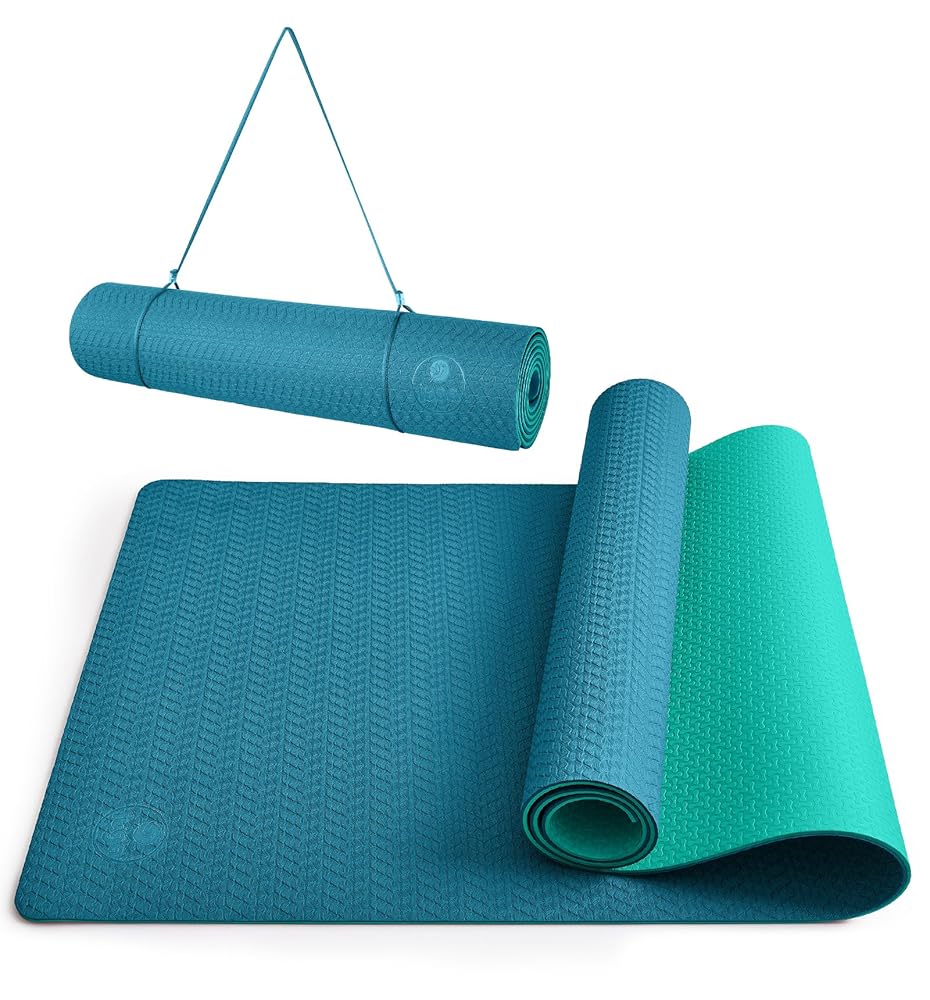 IUGA Yoga Mat Non Slip Anti-tear Pilates Mat Eco Friendly Hot Yoga Mats Thick for Workout & Exercise(72"x 24"x 6mm)