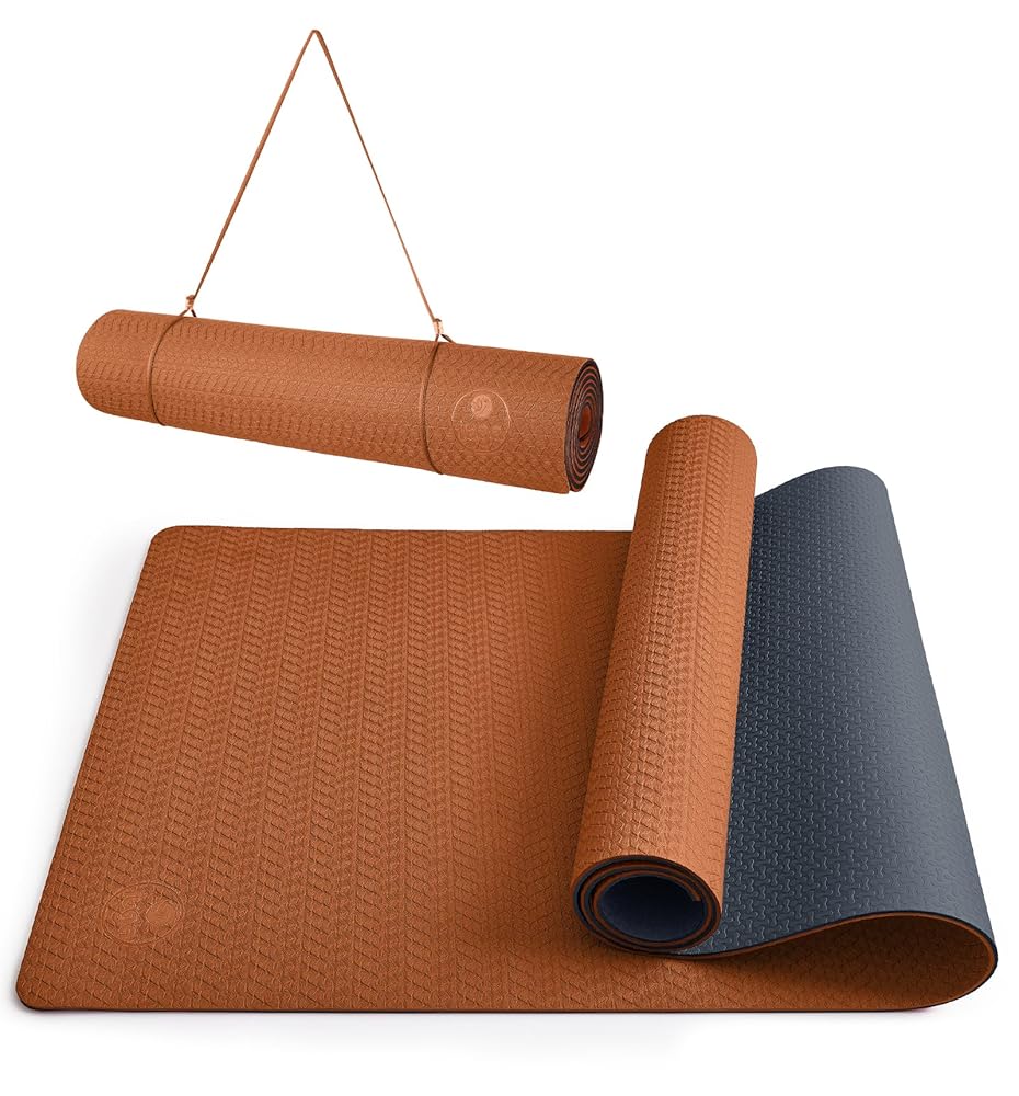 IUGA Yoga Mat Non Slip Anti-tear Pilates Mat Eco Friendly Hot Yoga Mats Thick for Workout & Exercise(72"x 24"x 6mm)