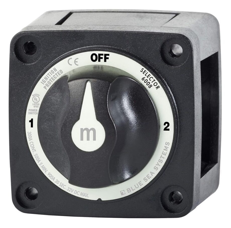 Blue Sea Systems 6008200 m-Series Series Mini Battery Switch 3 Position Selector, Black