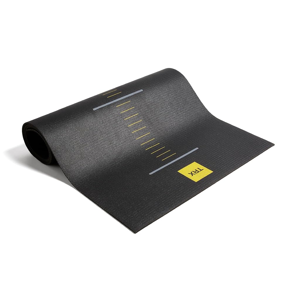 TRX Suspension Training Mat - Non-Slip Gym Mat, Black, 72" x 24"