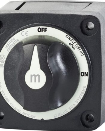 Blue Sea Systems 6006200 m-Series Battery Switch ON/OFF with Knob, Black