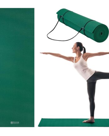 Gaiam Essentials Premium Yoga Mat With Carrier Sling (72 InchL X 24 InchW X 1/4 Inch Thick)
