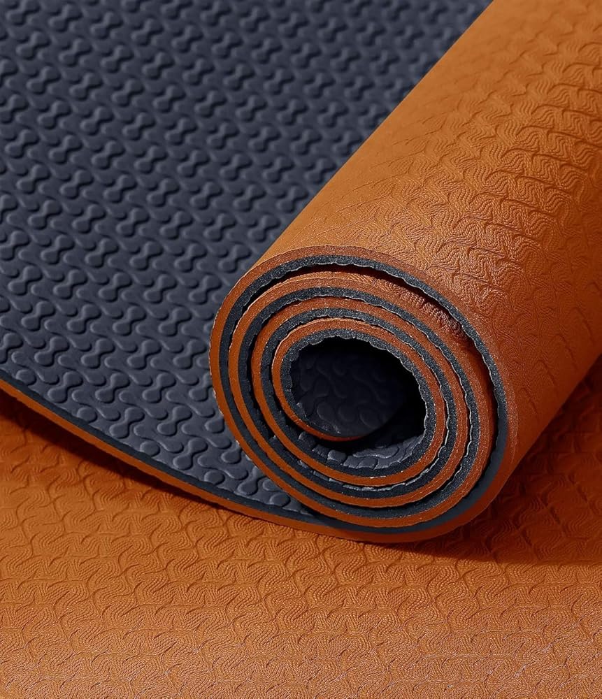 IUGA Yoga Mat Non Slip Anti-tear Pilates Mat Eco Friendly Hot Yoga Mats Thick for Workout & Exercise(72"x 24"x 6mm)