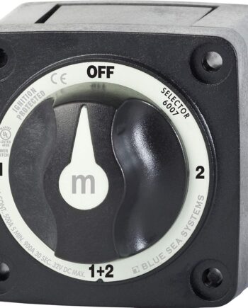 Blue Sea Systems 6007200 m-Series Battery Switch 4 Position Mini Selector Switch, Black