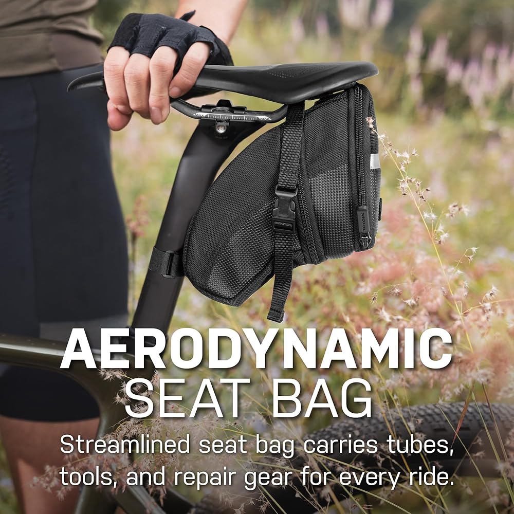 Topeak TC2262B Aero Wedge Pack with Strap Mount, Large , Black