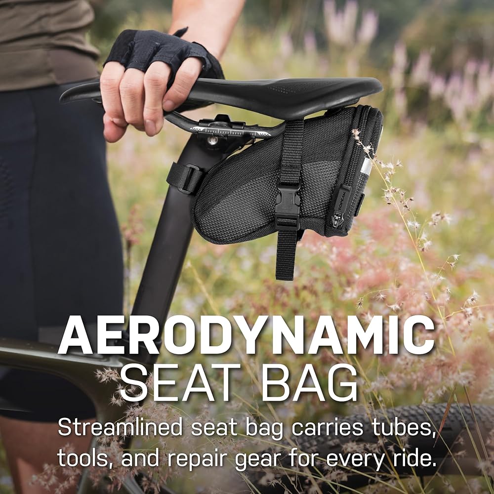 Aero Wedge Pack, w/ strap mount, Small, Black