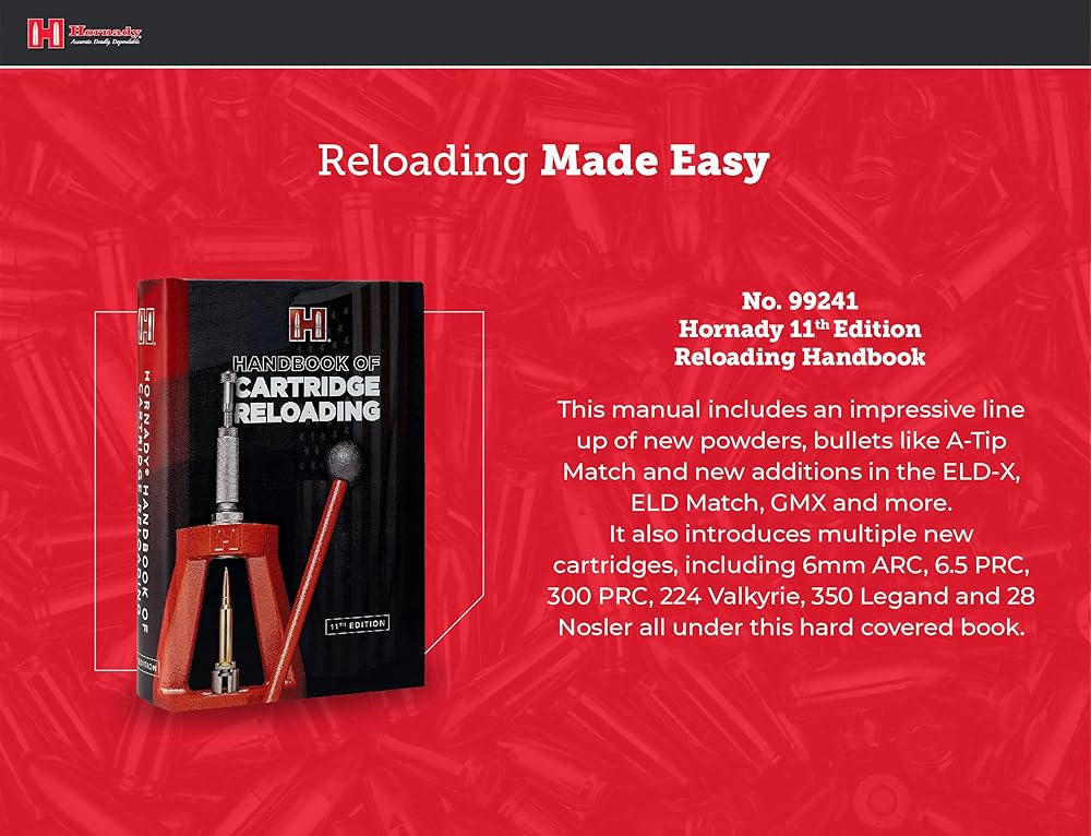 Hornady Reloading Manual - 11th Edition Handbook of Cartridge Reloading (2021), Features 1,000 Pages of Reloading Data, Techniques and Bullet Information - All Skill Levels, Hard Cover