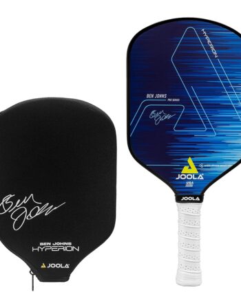 JOOLA Ben Johns Hyperion Pickleball Paddle - Carbon Surface, High Grit & Spin, Elongated Handle, Polypropylene Honeycomb Core, Custom Cover