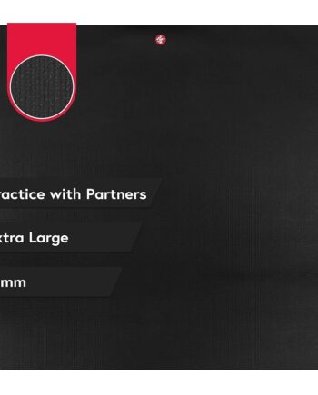Manduka PRO Squared Yoga And Pilates Mat - Extra Large Premium 6mm Thick Mat, Eco Friendly, Oeko-Tex Certified and Free Of ALL Chemicals, Ultra Dense Cushioning For Support And Stability In Yoga, Pilates, Gym And Any General Fitness - 78 inches, Black, 78" x 78"