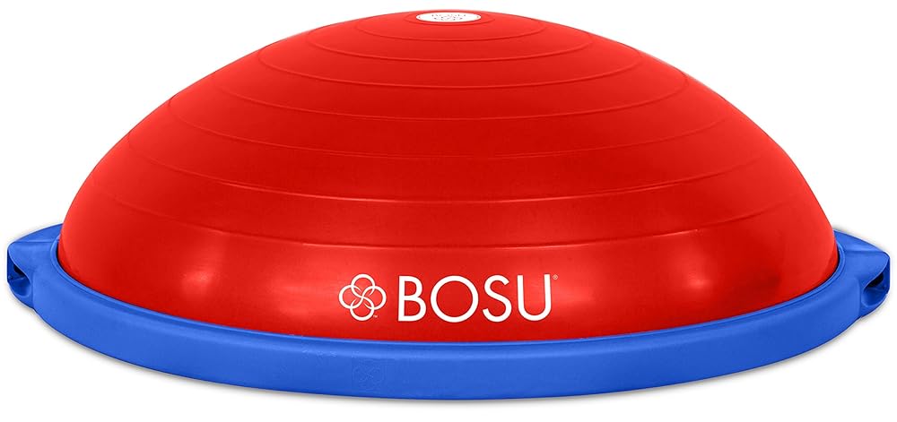 Bosu 72-10850 Home Gym Equipment The Original Balance Trainer 65 cm Diameter, Red and Blue