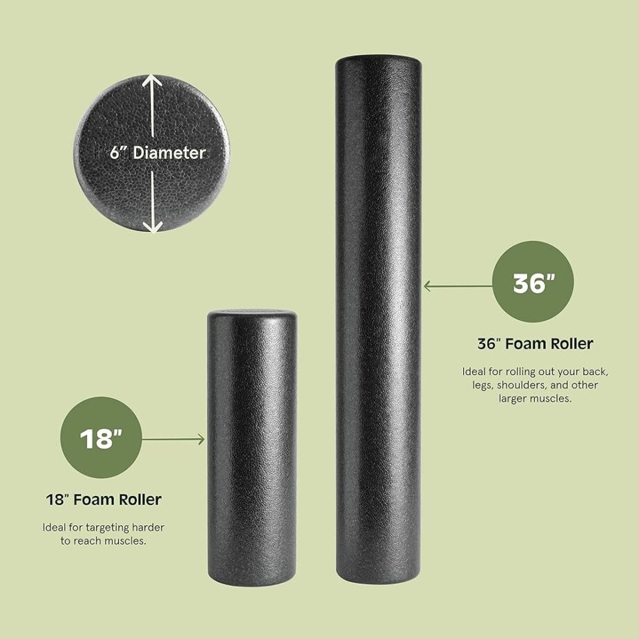 Retrospec Relief Foam Roller for Physical Therapy, Massage & Recovery - High-Density EPP Round Exercise Tool for Pilates, Yoga & Post-Workout Muscle Relief - Durable Fitness Equipment