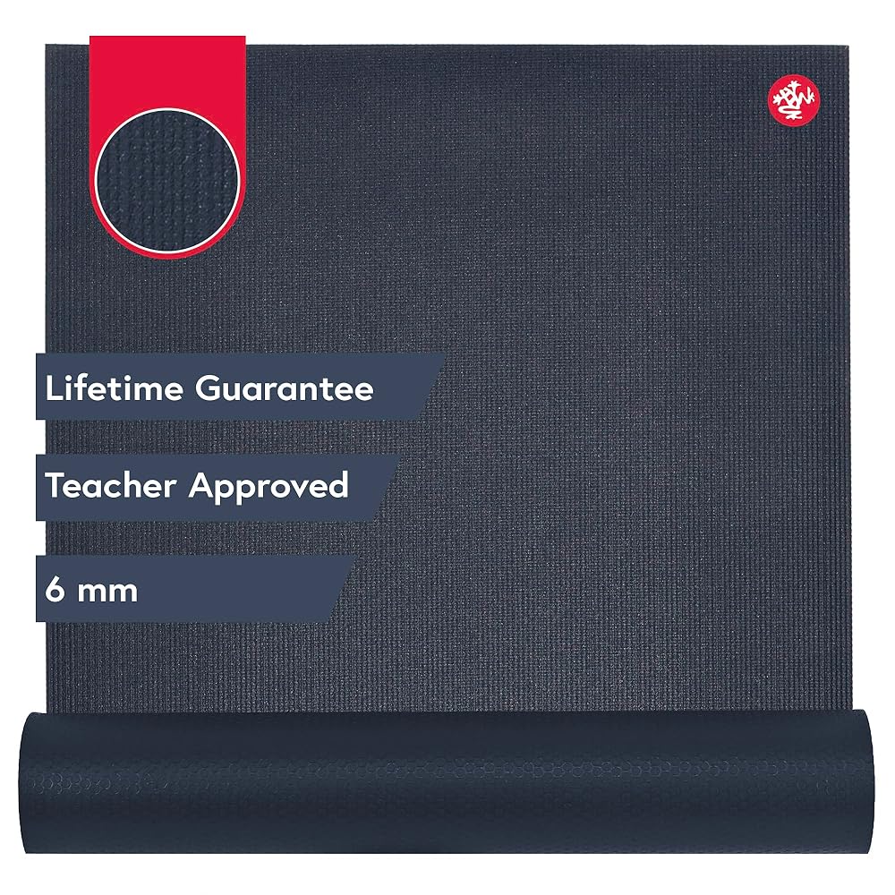 Manduka PRO Yoga Mat - Non-Slip Textured 6mm | Thick | Hot Yoga | Workout | Pilates | Exercise | Travel | Home Studio | 71 inch
