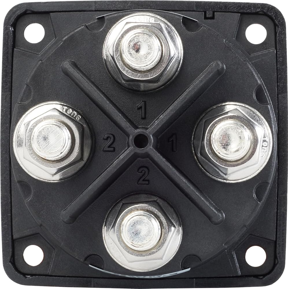 Blue Sea Systems 6011200 m-Series Battery Switch Mini Dual Circuit Plus, 32V DC, 300A, Black