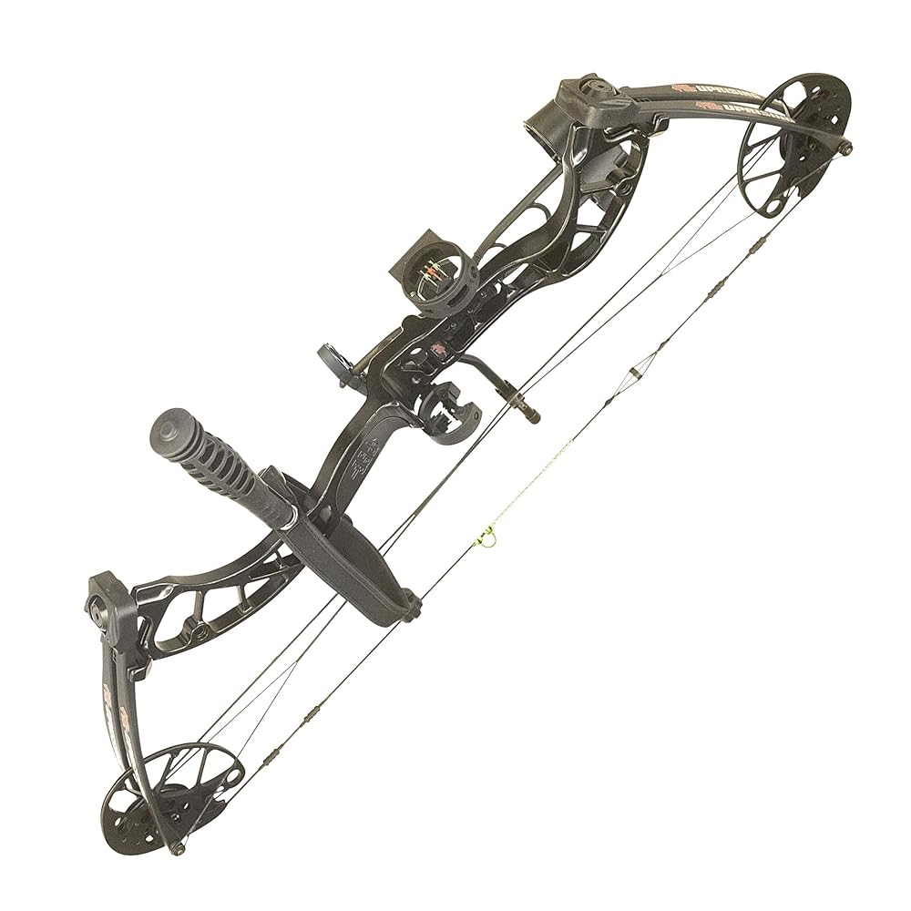 PSE ARCHERY Uprising Compound Bow-Set-Hunting Bow and Arrow - Right Hand - Black - 27-50