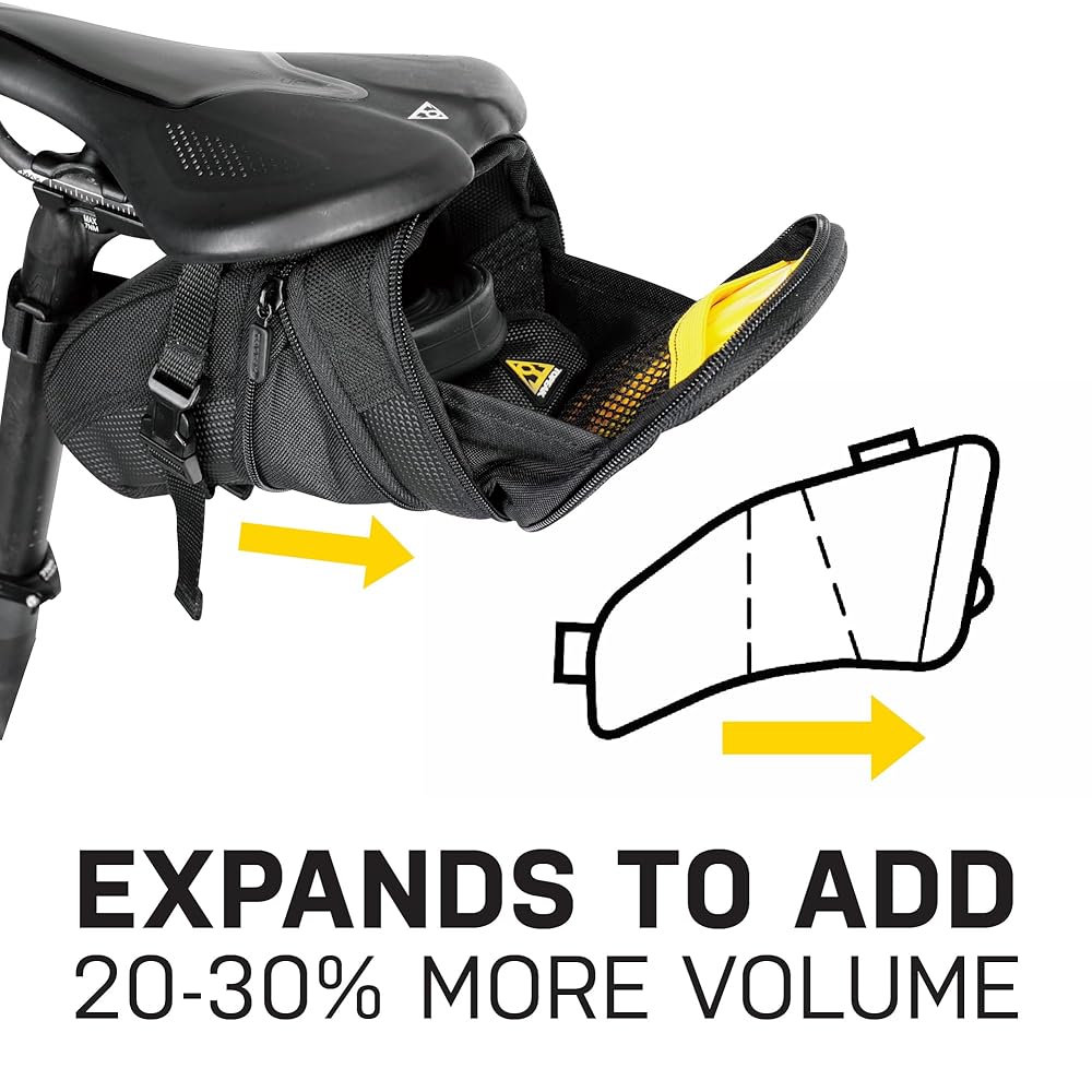 Topeak TC2262B Aero Wedge Pack with Strap Mount, Large , Black