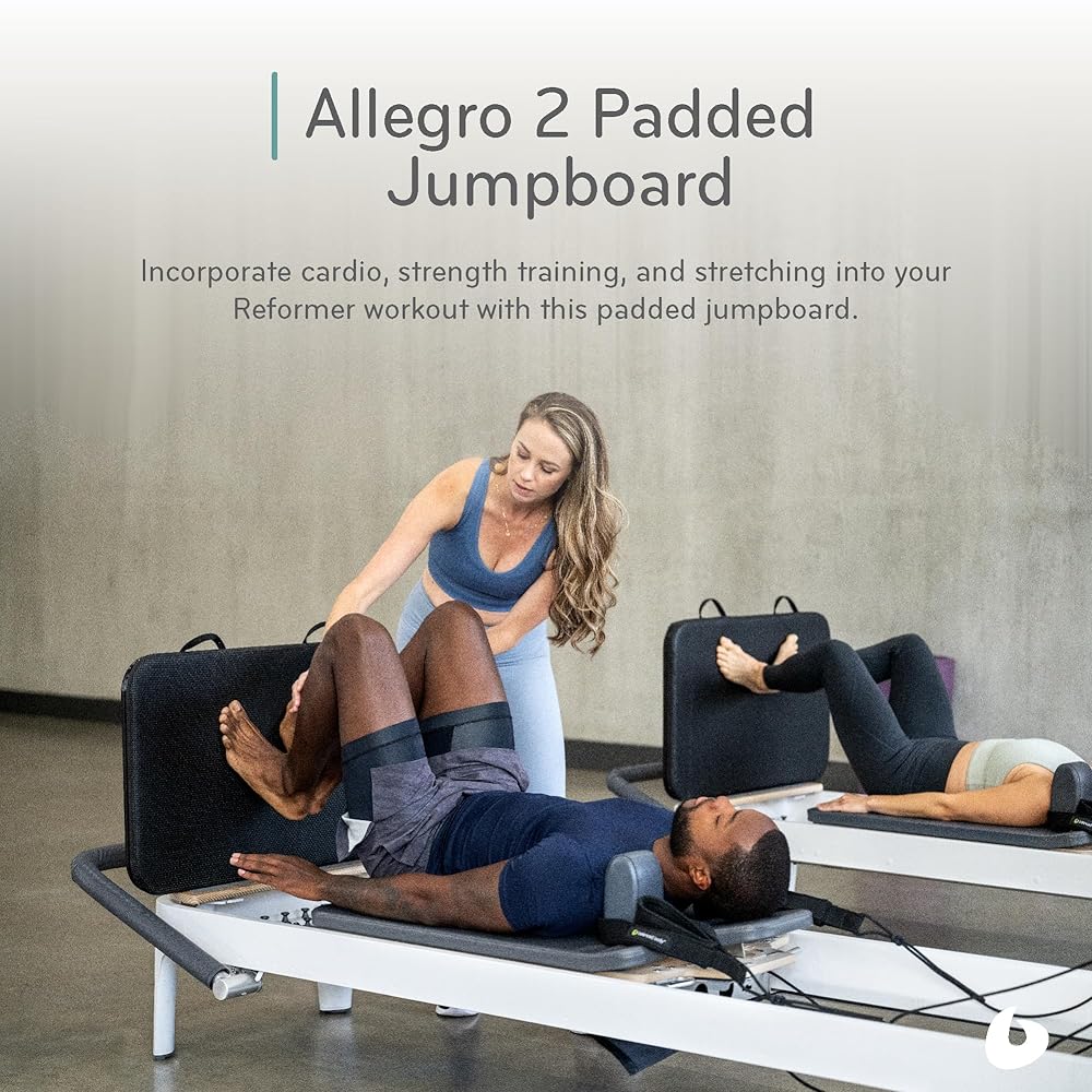 Balanced Body Allegro 2 Padded Jumpboard, Pilates Reformer Accessory, Home and Studio Pilates Equipment, Workout Equipment for Pilates Reformer, Home Gym or Studio Exercise Equipment