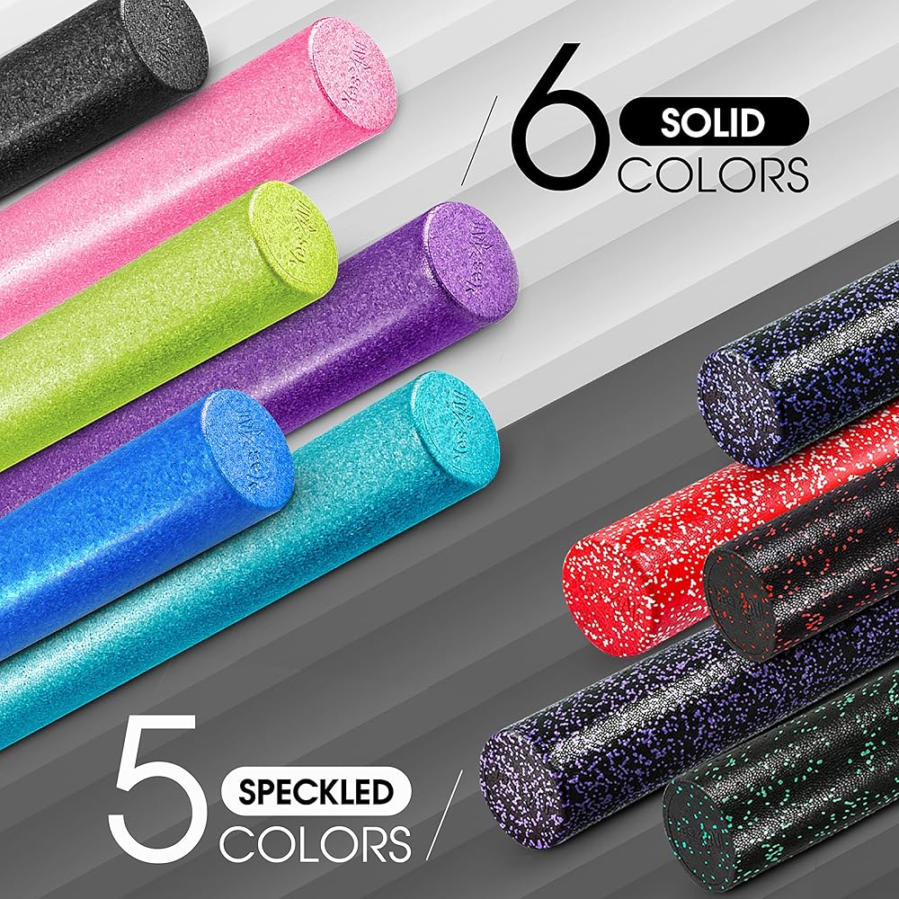 Yes4All High Density Foam Roller for Back, Variety of Sizes & Colors for Yoga, Pilates - Lime - 18 Inches