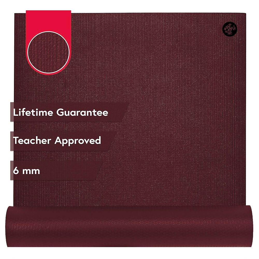 Manduka PRO Yoga Mat - For Women and Men, Non Slip, Cushion for Joint Support and Stability, Thick 6mm, Various Sizes and Colors, 85" x 26", Verve