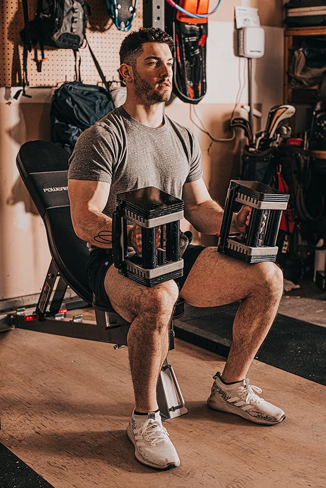PowerBlock Elite EXP 70-90 lb. Dumbbell Kit, Stage 3 Expansion Kit, Only Compatible After Stage 1 & Stage 2 Adjustable Dumbbells Purchase, Durable Steel, Innovative Workout Equipment Black