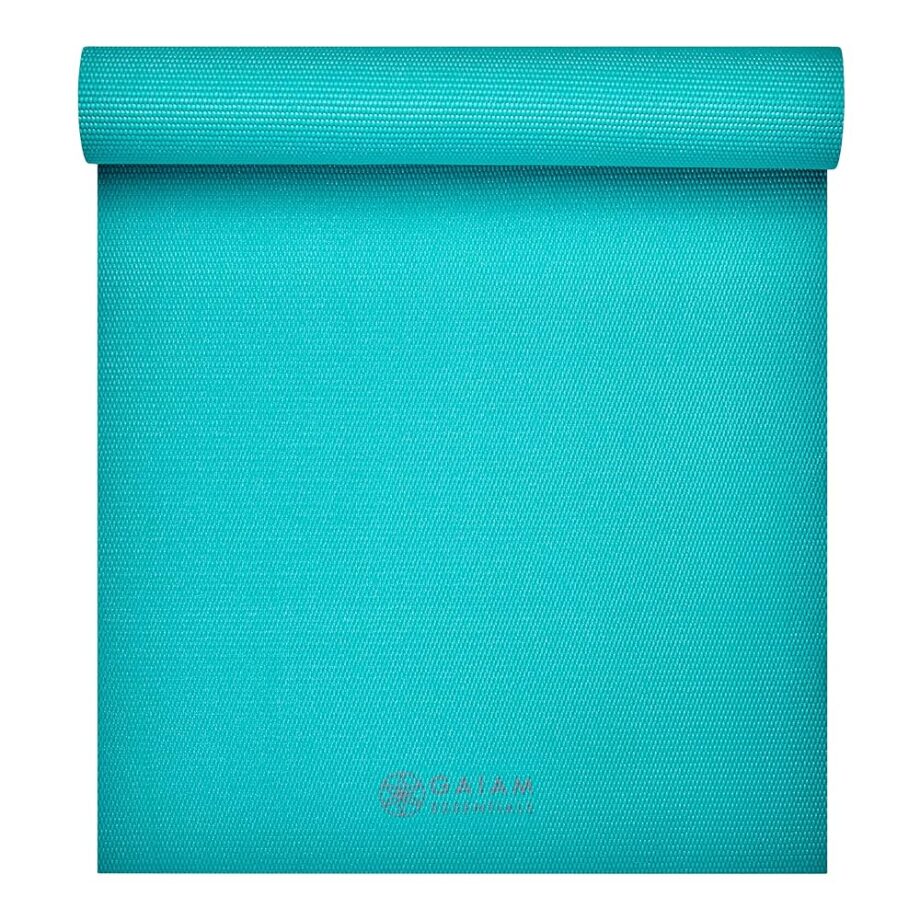 Gaiam Essentials Premium Yoga Mat with Carrier Sling, Teal, 72 InchL x 24 InchW x 1/4 Inch Thick