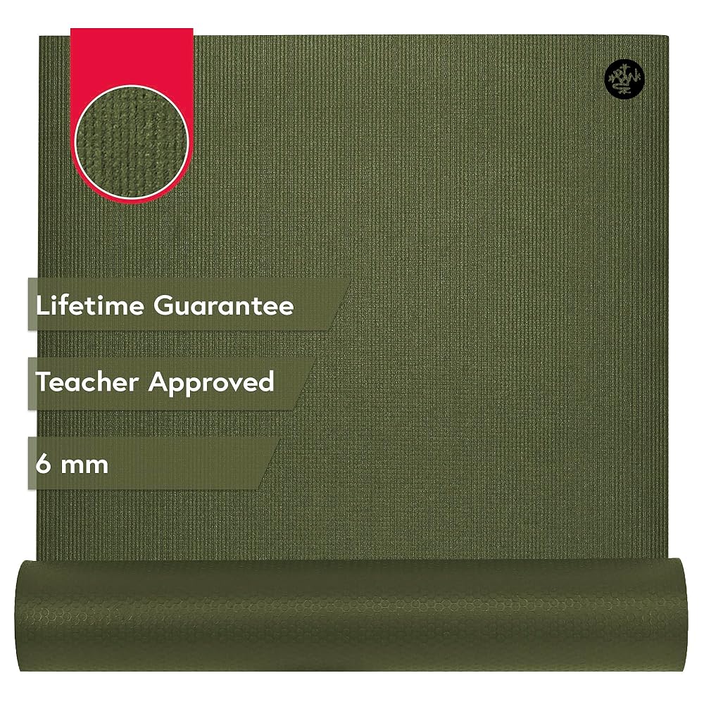 Manduka PRO Yoga Mat 71" - 6mm | Lifetime Durability | Hygienic Construction | Premium Studio Quality | Teacher Approved | 71 x 26 inches | Earth