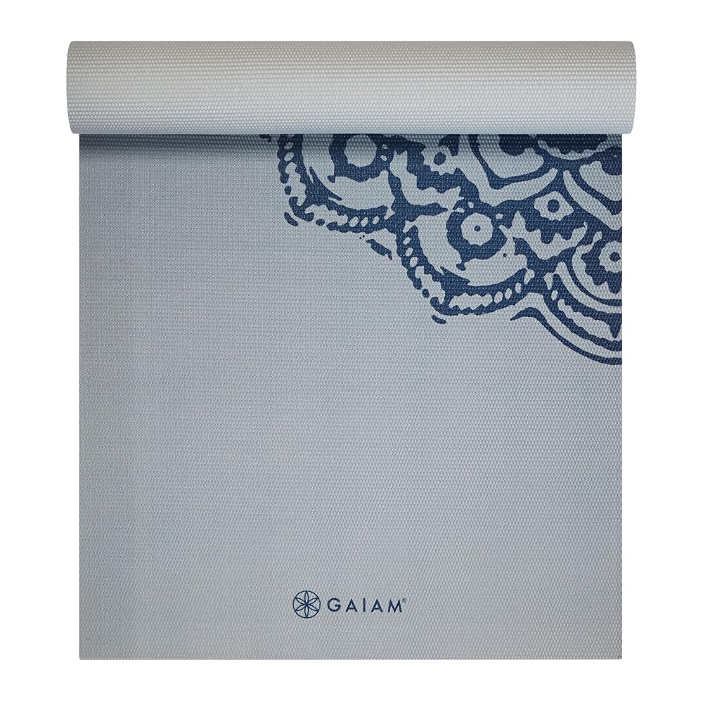 Gaiam Yoga Mat - Premium 6mm Print Extra Thick Non Slip Exercise & Fitness Mat for All Types of Yoga, Pilates & Floor Workouts (68"L x 24"W x 6mm Thick)