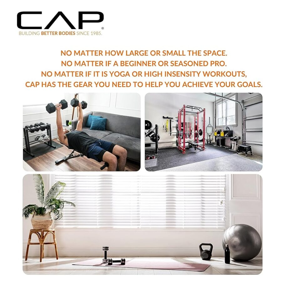 CAP Barbell 40 LB Coated Hex Dumbbell Weight Pair with Padded Grip