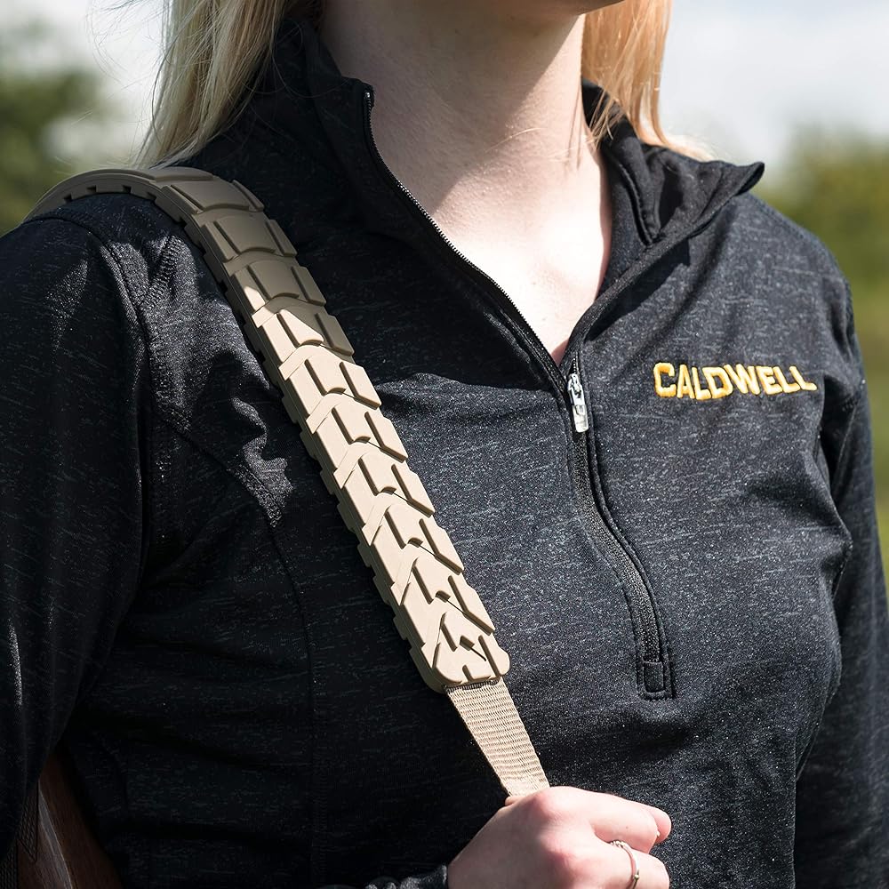 Caldwell Max Grip Slim Sling with Sling Swivel Studs and Adjustable Overmolded Strap for Shooting, Hunting and Range